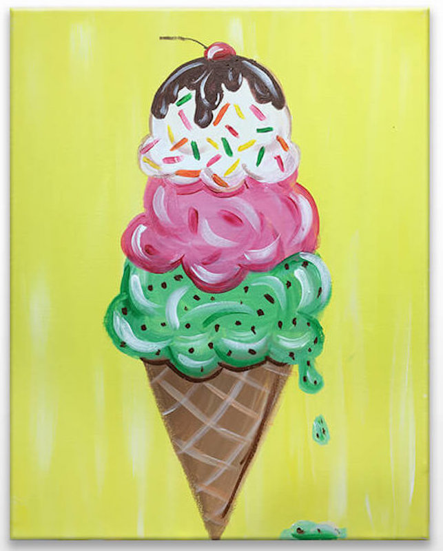 Ice cream canva painting