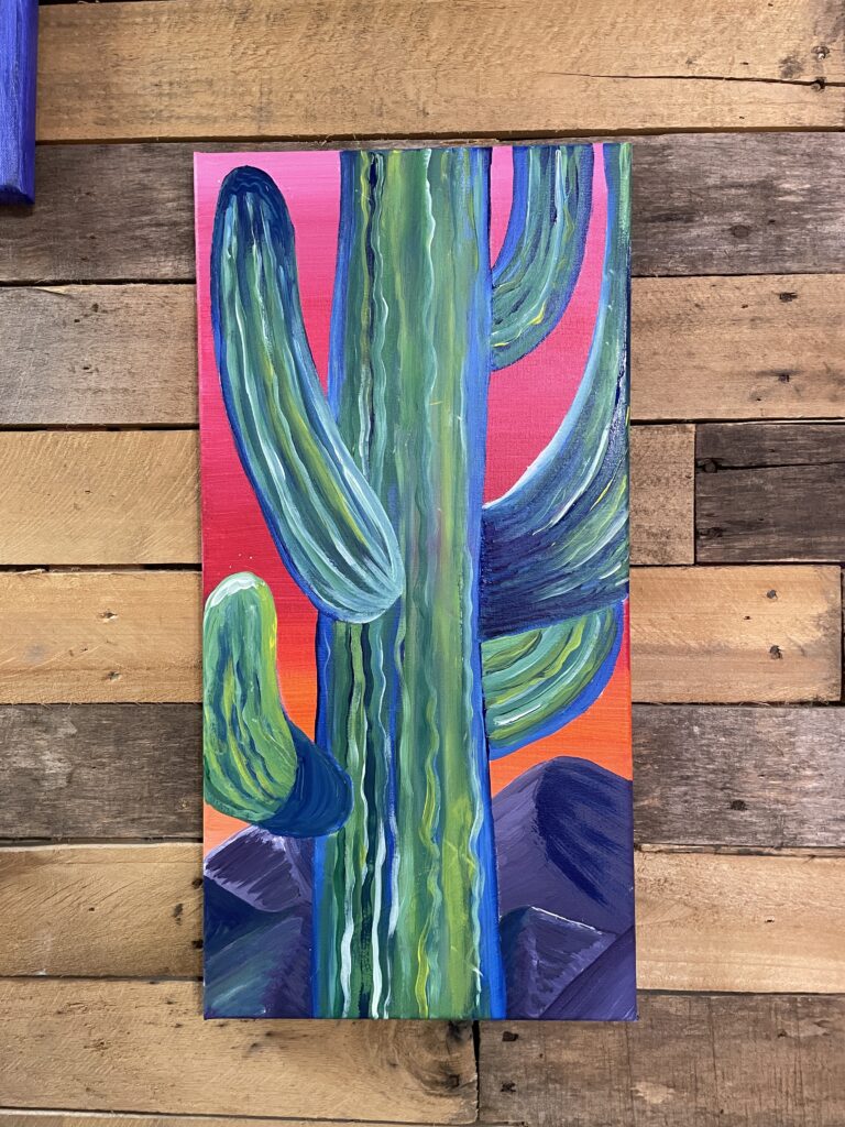 Cactus and cocktail Paint event. At Pine Creek Spirits